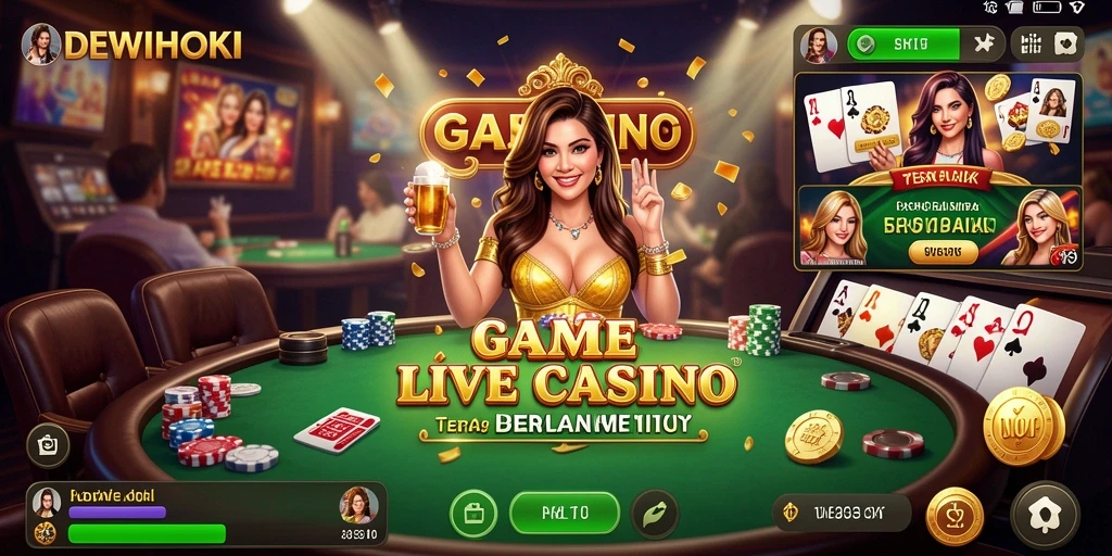 Tampilan gameplay DEWIHOKI yang menarik dan interaktif di Live Casino.