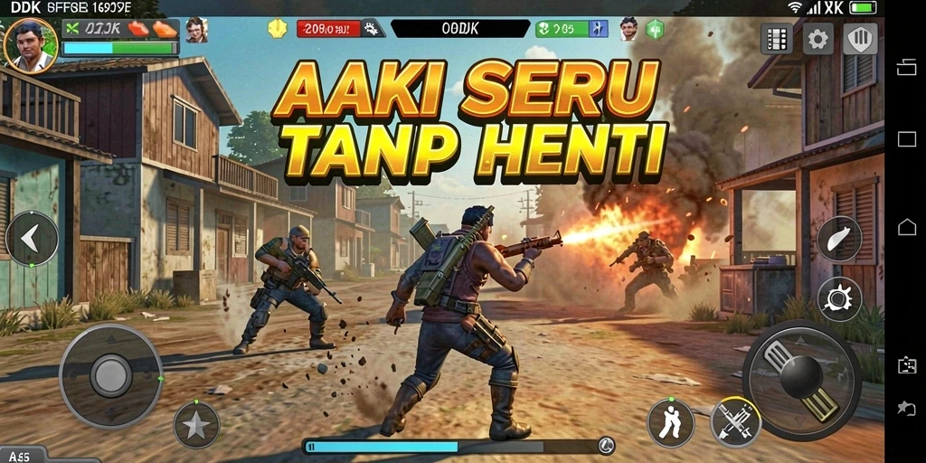 Screenshot DKK menampilkan aksi seru dalam pertempuran yang mendebarkan.