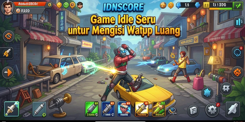 Tampilan gameplay <strong>IDNSCORE</strong> dengan pengelolaan sumber daya yang seru.