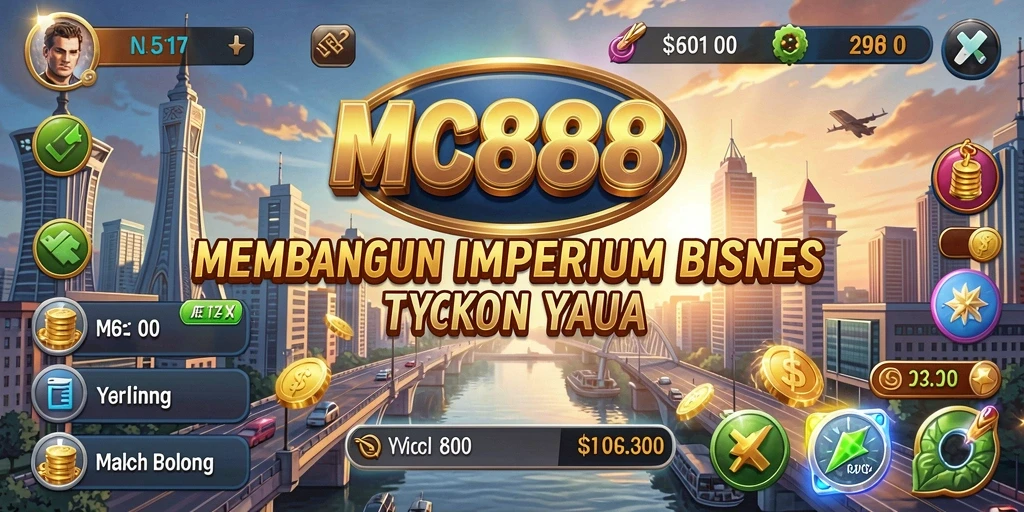Screenshot utama MC888 menampilkan gameplay Tycoon yang seru.