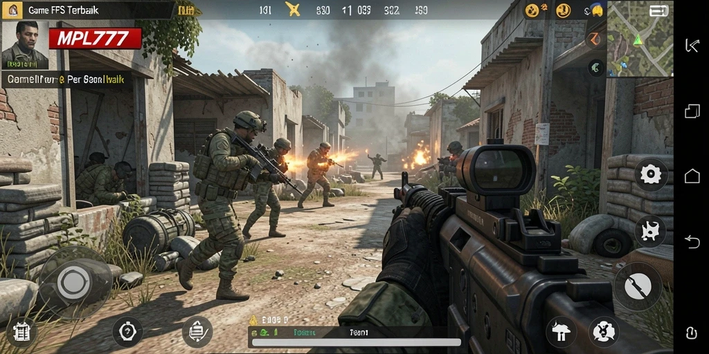 Gameplay MPL777 yang seru dan mendebarkan dengan aksi tembak-menembak.