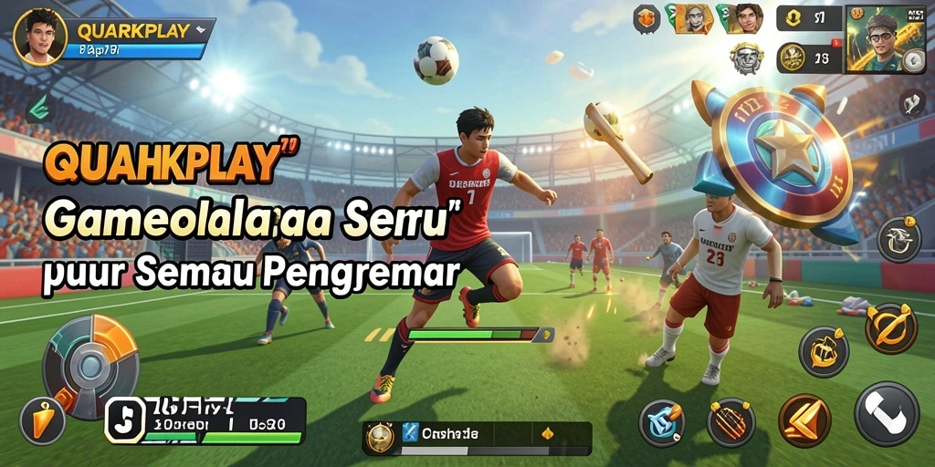 Tampilan gameplay seru di QUARKPLAY dengan berbagai olahraga.
