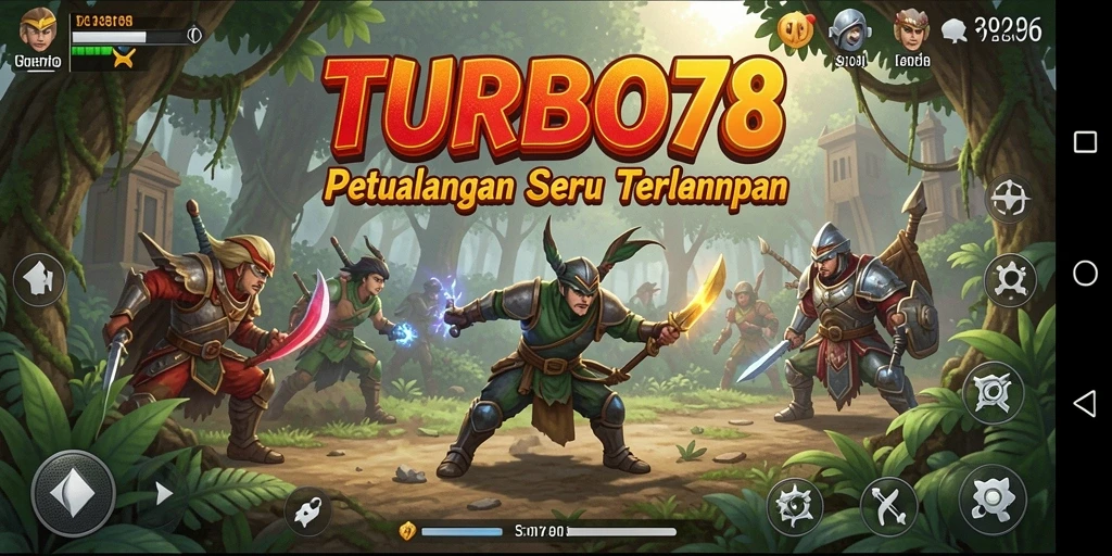 Gameplay <strong>TURBO78</strong> yang mendebarkan dengan tantangan petualangan yang seru.